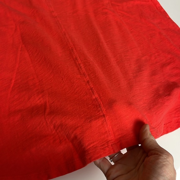 Eileen Fisher Dark Orange Half Sleeves top with flattering seam in back- Large - Picture 4 of 10